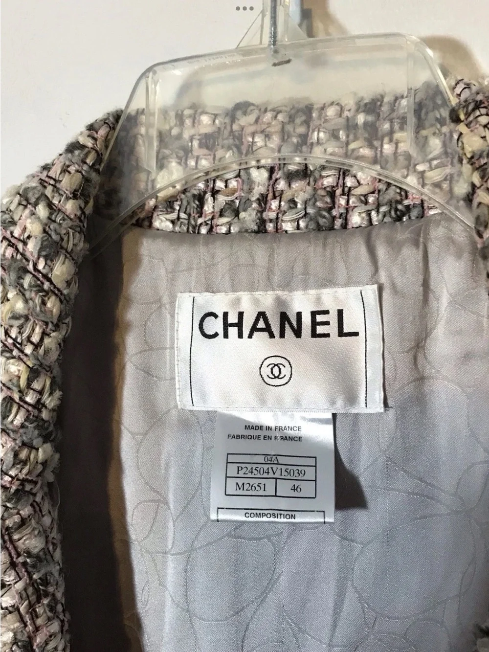 CHANEL Fantasy Tweed Jacket and Skirt set  size 46/44